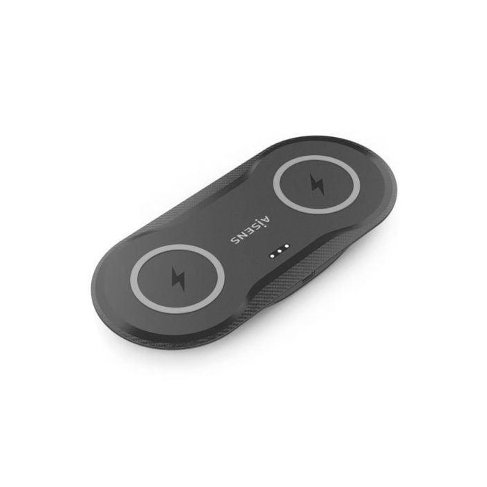 Cargador Inalámbrico Aisens ASCH-15W2WC060-BK Negro 2 Cargador Inalámbrico Aisens ASCH-15W2WC060-BK Negro 2