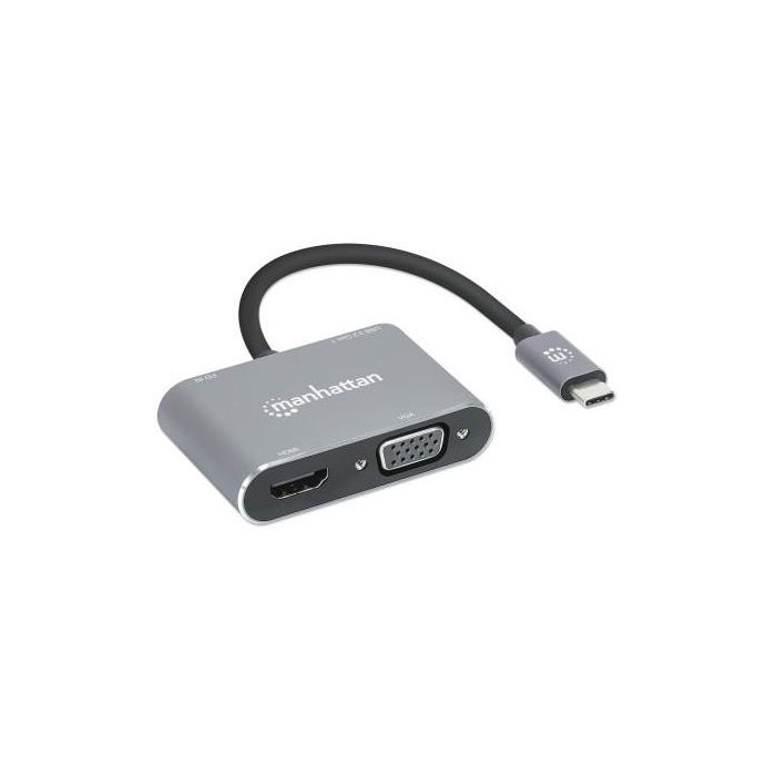 MANHATTAN USB-C auf HDMI & VGA 4in1 Konverter Power Delivery 3 MANHATTAN USB-C auf HDMI & VGA 4in1 Konverter Power Delivery 3
