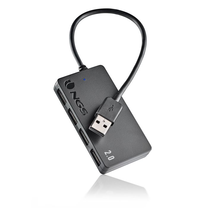 NGS IHUB4 TINY Hub USB 2.0 de 4 Puertos, Compacto y Plug & Play, Negro 2 NGS IHUB4 TINY Hub USB 2.0 de 4 Puertos, Compacto y Plug & Play, Negro 2