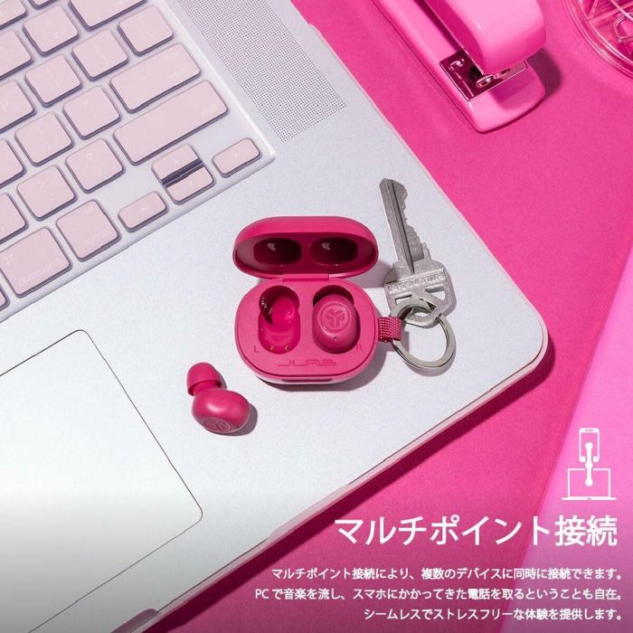 Auriculares con Micrófono JLab JBuds Mini Rosa 6 Auriculares con Micrófono JLab JBuds Mini Rosa 6