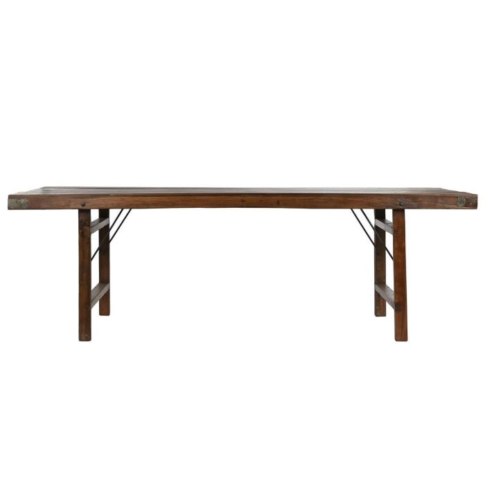 Mesa Plegable Home ESPRIT Natural Madera Reciclada 240 x 90 x 77 cm 1