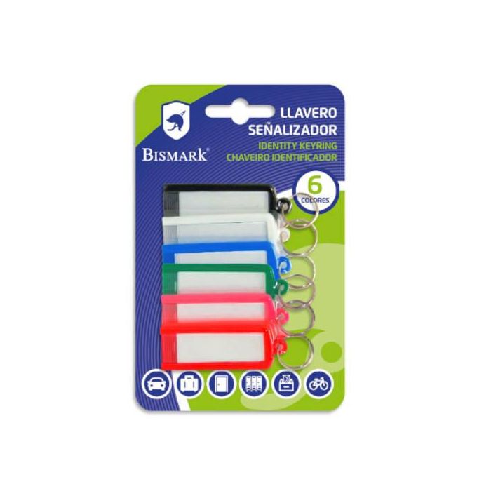 Blister 6 Llaveros Señalizadores Bismark 317818