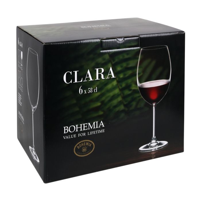 Set de 6 Copas de Vino Bohemia 580 ml Clara (4 Cajas) 2 Set de 6 Copas de Vino Bohemia 580 ml Clara (4 Cajas) 2