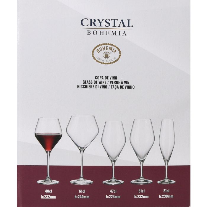 Bohemia Set de 6 Copas de Vino de 400 cc - Colección Galaxia (4 Cajas) 3
