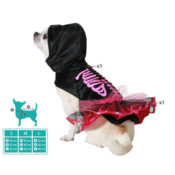 Disfraz Esqueleto Rosa para Mascota Talla L Halloween 0 Disfraz Esqueleto Rosa para Mascota Talla L Halloween 0