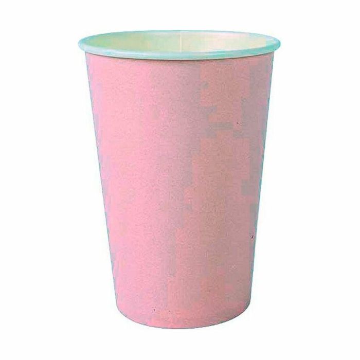 Set de Vasos Algon Desechables Cartón Rosa 20 Piezas 220 ml (20 Unidades) 2