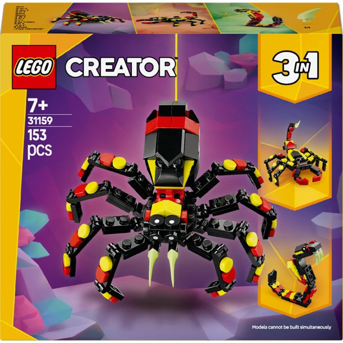 LEGO 31159 Creator Animales Salvajes 3 en 1: Araña Sorprendente - Juego de Construcción Niños +7 Años 0 LEGO 31159 Creator Animales Salvajes 3 en 1: Araña Sorprendente - Juego de Construcción Niños +7 Años 0