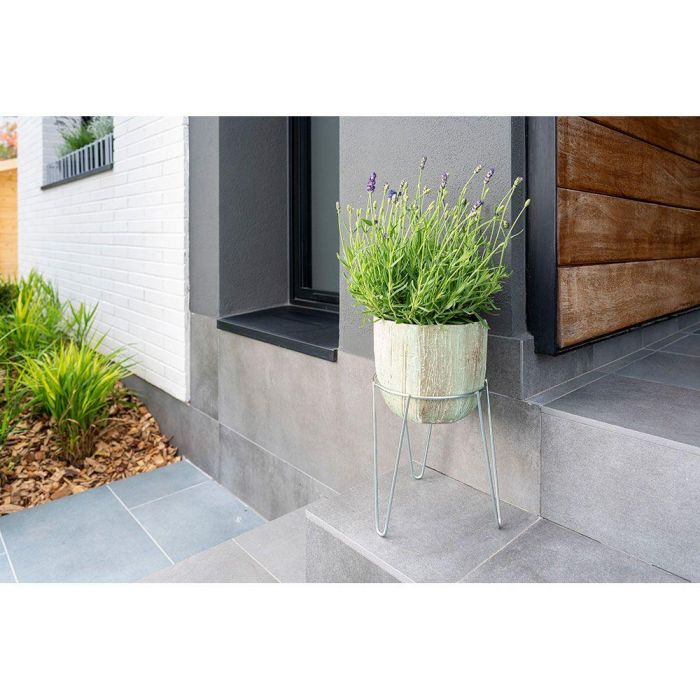 Sauvic Soporte para Macetero sv03080 con Pie Zincado Ø 24cm 1 Sauvic Soporte para Macetero sv03080 con Pie Zincado Ø 24cm 1