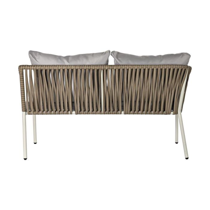 Sofa Terraza Y Jardin DKD Home Decor Blanco Marron Claro 190 x 70 x 190 cm Set de 3 2 Sofa Terraza Y Jardin DKD Home Decor Blanco Marron Claro 190 x 70 x 190 cm Set de 3 2