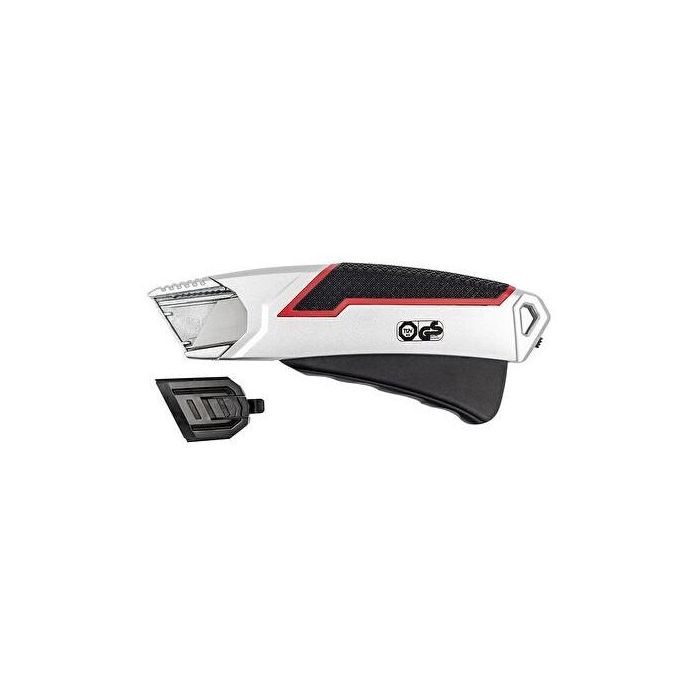 WEDO 78 837 Cutter de Seguridad, Cuerpo de Metal, Aleación de Zinc, Negro/Rojo/Plata, 16.6 cm 1 WEDO 78 837 Cutter de Seguridad, Cuerpo de Metal, Aleación de Zinc, Negro/Rojo/Plata, 16.6 cm 1