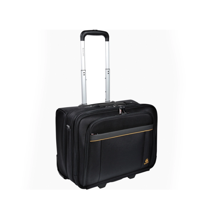 Exacompta Maletín para Portátil Exactive hasta 15.6" con Ruedas y Asa Telescópica Negro