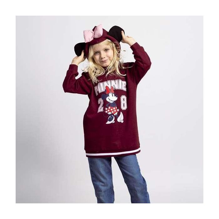 Sudadera con Capucha Niña Minnie Mouse Rojo 4 Años 3 Sudadera con Capucha Niña Minnie Mouse Rojo 4 Años 3