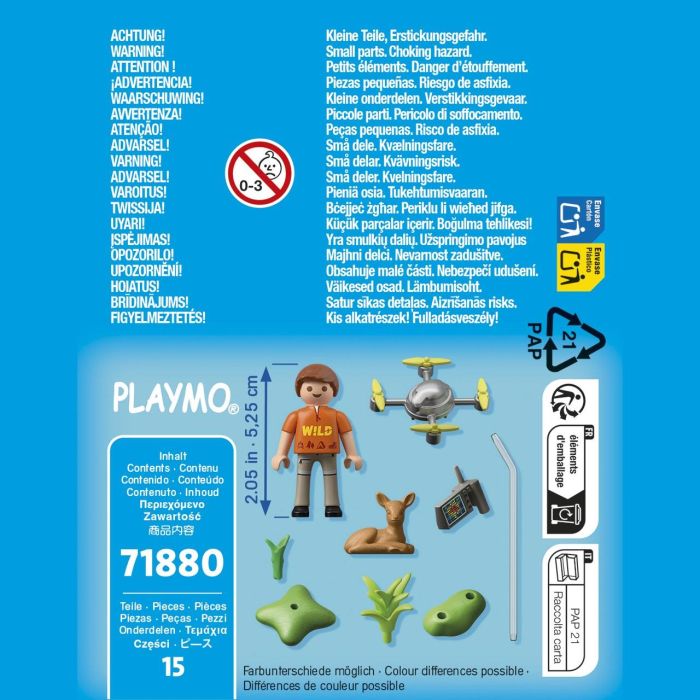 Playmobil Rescate de Cervatillo con Dron, Set de Juego de Construcción para Niños y Niñas de 3+ Años, con Figura de Niño, Cervatillo y Accesorios 2