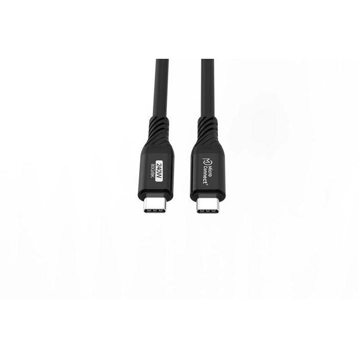 MicroConnect Cable USB-C 1m 240W 80Gbps USB4 Gen 4 2 MicroConnect Cable USB-C 1m 240W 80Gbps USB4 Gen 4 2