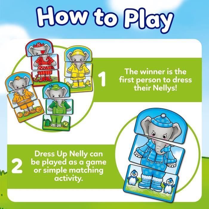 Los trajes de la elefante Nelly - Juego de combinación de colores - ORCHARD 3 Los trajes de la elefante Nelly - Juego de combinación de colores - ORCHARD 3