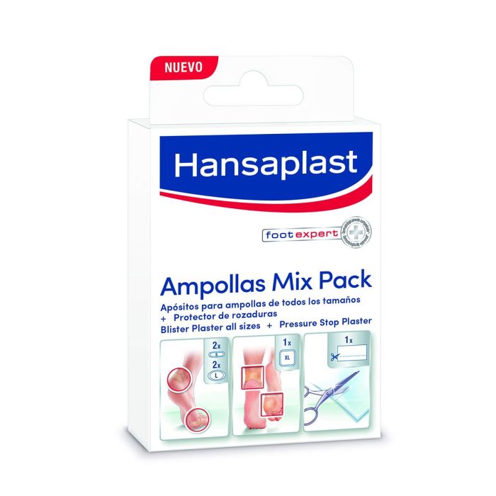 Hansaplast Apósitos para Ampollas Foot Expert Mix 2 Tamaños, 5 Unidades - Alivio del Dolor y Presión
