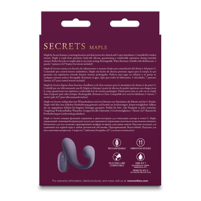 Vibrador anal NS Novelties Secrets Púrpura 2