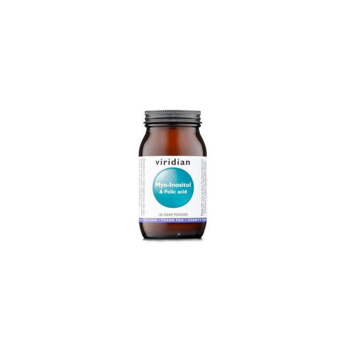 VIRIDIAN Myo-Inositol con Ácido Fólico 120g Polvo. Crecimiento Tejido Materno Durante el Embarazo
