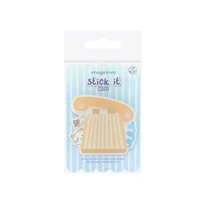 Imaginovo Bloc notas adhesivas Meow telefono 70x70 mm 20 hojas 5