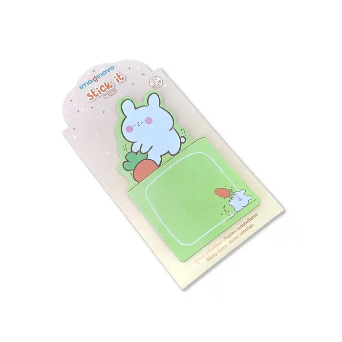 Imaginovo Bloc notas adhesivas Bunny verde 60x125 mm con soporte 20 hojas 3