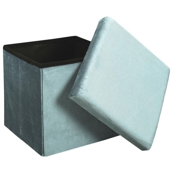 Caja-Puf Plegable Azul Giulia Home Deco Factory 3 Caja-Puf Plegable Azul Giulia Home Deco Factory 3