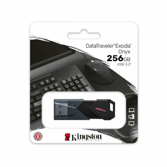 Kingston DTXON/256GB Pendrive 256GB DataTraveler Exodia Onyx USB 3.2 Gen 1 con capuchón móvil negro mate 35