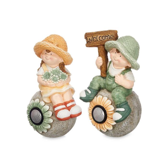 Figura Solar Flor Ibergarden 22.5x41.5x21 cm Poliresina Colores Surtidos (2 Unidades) 1 Figura Solar Flor Ibergarden 22.5x41.5x21 cm Poliresina Colores Surtidos (2 Unidades) 1