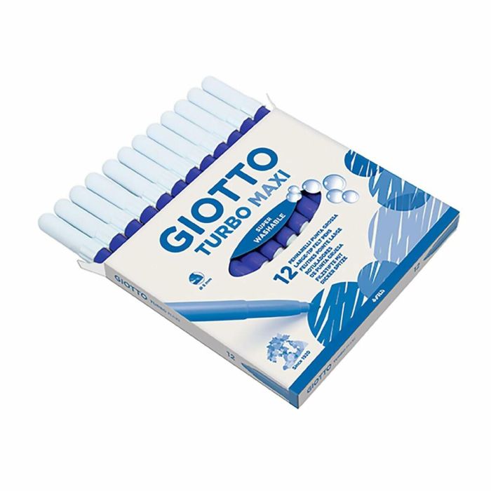 Set de Rotuladores Giotto Turbo Maxi Azul (5 Unidades) 2 Set de Rotuladores Giotto Turbo Maxi Azul (5 Unidades) 2