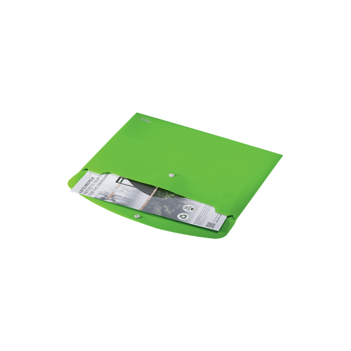 Leitz 46780055 Carpeta de Polipropileno Opaco A4 con Broche Botón Recycle Verde 2