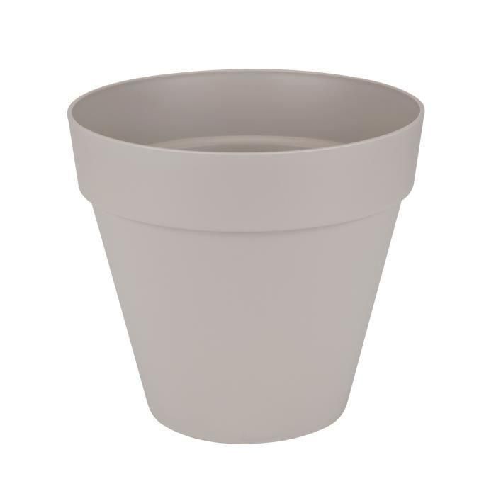 ELHO Maceta redonda con ruedas Loft Urban - Ø 50 cm - Gris cálido ELHO Maceta redonda con ruedas Loft Urban - Ø 50 cm - Gris cálido