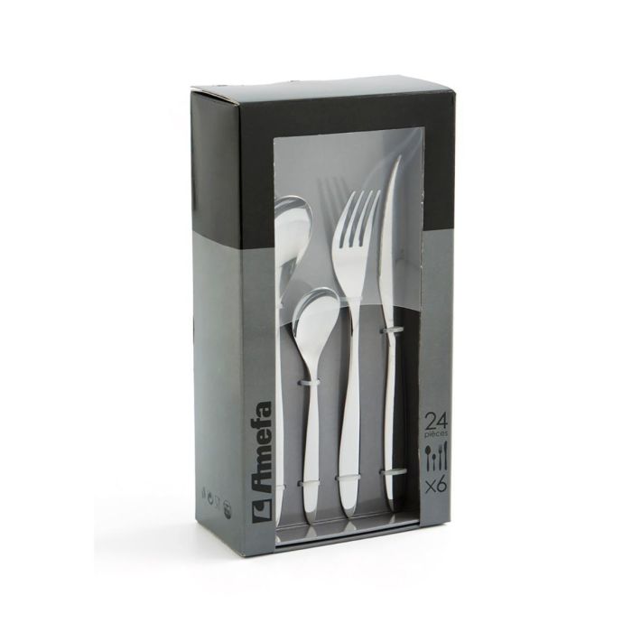 Set 24 Cubiertos Acero Inox Actual Amefa 27 cm-1,5-1,2 mm 1 Set 24 Cubiertos Acero Inox Actual Amefa 27 cm-1,5-1,2 mm 1