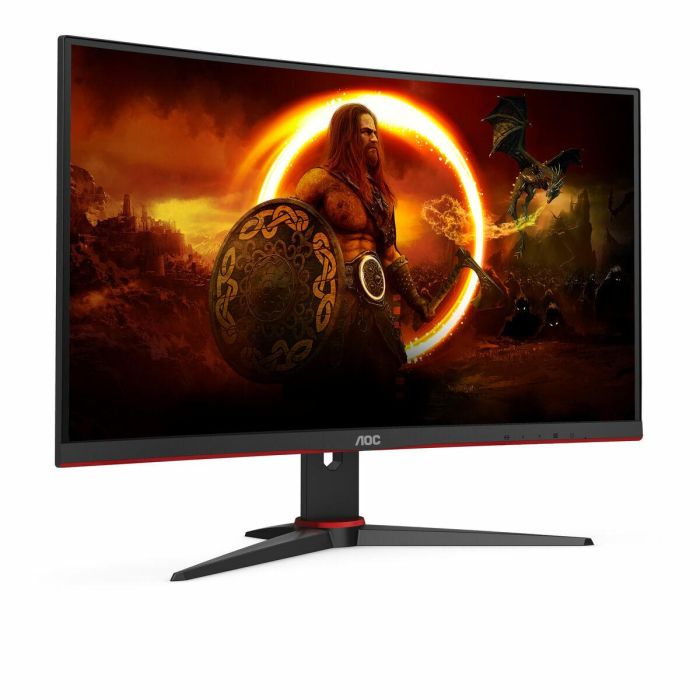 Aoc Monitor Led 23.6 Pulgadas C24 gr2Ae Full HD, Curvo, 165Hz, FreeSync, 1ms, VA, Negro/Rojo 1
