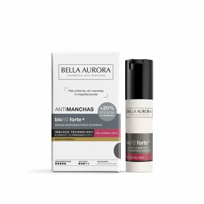 Bella Aurora BIO10 FORTE+ Serum Despigmentante 30ml Piel Normal o Seca, Tratamiento Facial Antimanchas con Hidratación Profunda 5 Bella Aurora BIO10 FORTE+ Serum Despigmentante 30ml Piel Normal o Seca, Tratamiento Facial Antimanchas con Hidratación Profunda 5