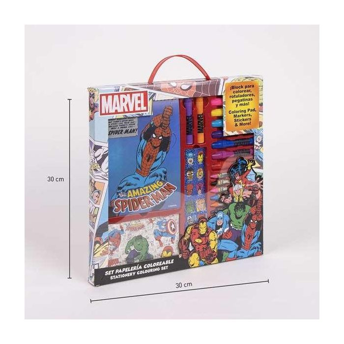 Conjunto de papelería coloreable marvel 30.0 x 30.0 x 2.5 cm 2