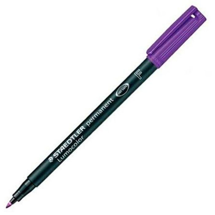 Rotulador permanente Staedtler Lumocolor Permanent 318 F Violeta (10 Unidades) 1