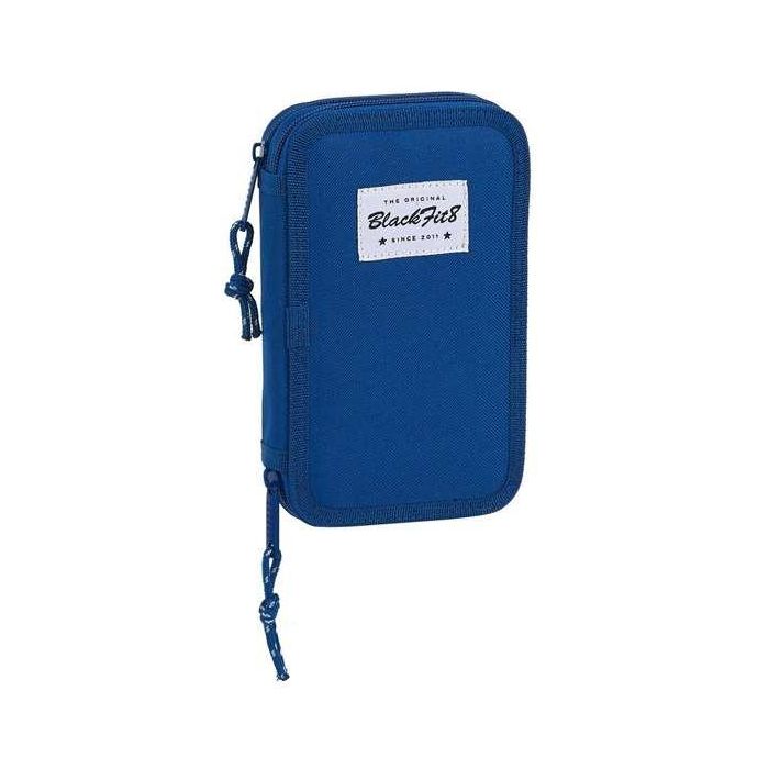 Safta Plumier Doble Pequeño Blackfit8 28 Piezas Azul Oscuro 600D Polyester