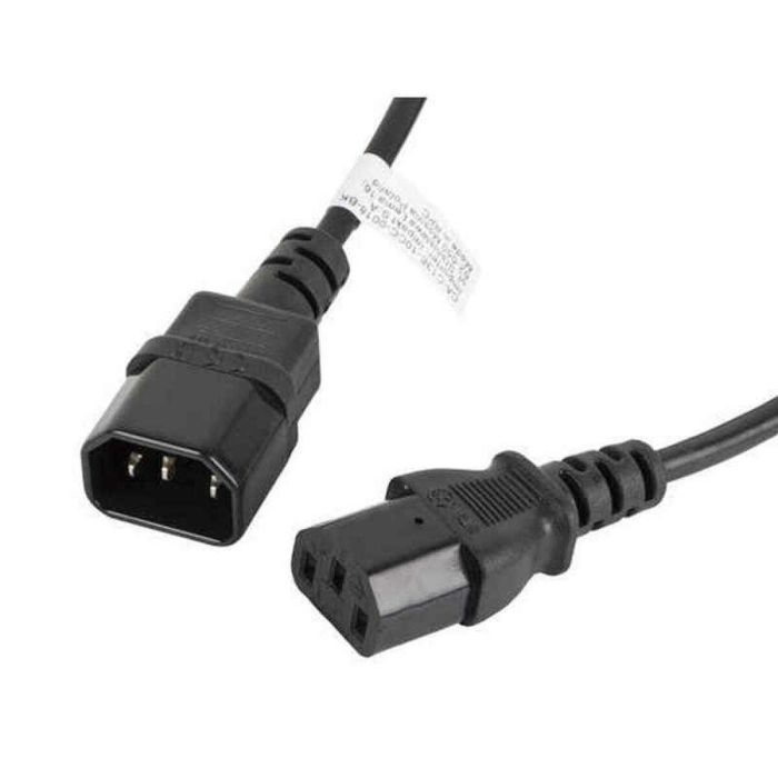 Lanberg Cable de Alimentación CPU IEC320 C13 a C14, 1.8m, Negro