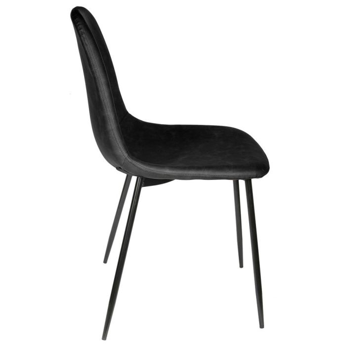 Home Deco Factory Silla Amber Negra Estilo Industrial - Madera y Hierro - 54,2x43,7x85,5 cm 2 Home Deco Factory Silla Amber Negra Estilo Industrial - Madera y Hierro - 54,2x43,7x85,5 cm 2