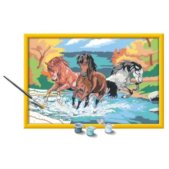 CreArt Kids - Manada de caballos (31 x 21 cm), kit para pintar por números, 9 años en adelante, 25846, Ravensburger 1 CreArt Kids - Manada de caballos (31 x 21 cm), kit para pintar por números, 9 años en adelante, 25846, Ravensburger 1