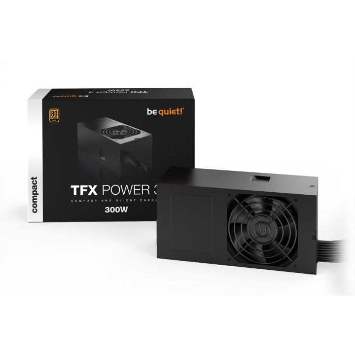 Be Quiet! TFX 300 Fuente de alimentación TFX Power 3 300W 80+ Gold - Certificación 80 PLUS Gold, 100-240V, PFC Activo, Ventilador de 80mm, Color Negro (TFX POWER 3 300W)