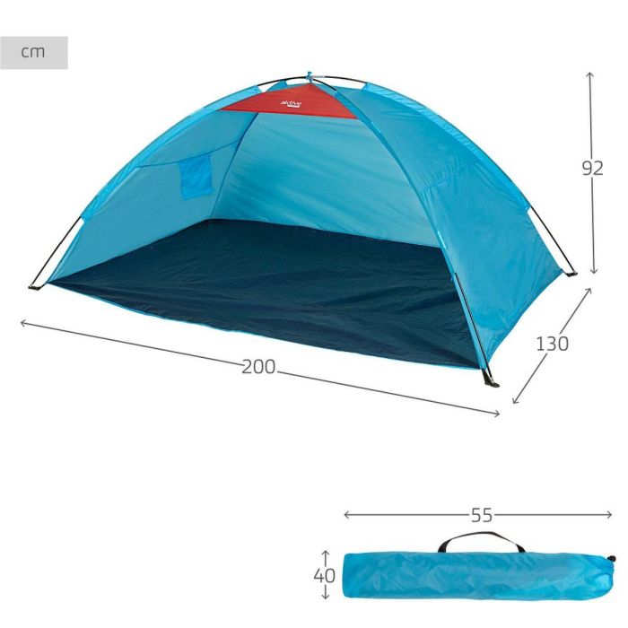 Paravientos Aktive Azul Poliéster Oxford 210D 200 x 92 x 130 cm 200 x 130 x 92 cm 3 Paravientos Aktive Azul Poliéster Oxford 210D 200 x 92 x 130 cm 200 x 130 x 92 cm 3