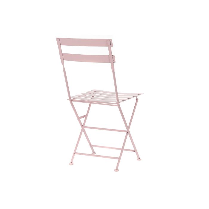 DKD Home Decor Mesa Terraza y Jardin Rosa 60 x 75 x 60 cm Set de 3 Plegable 5