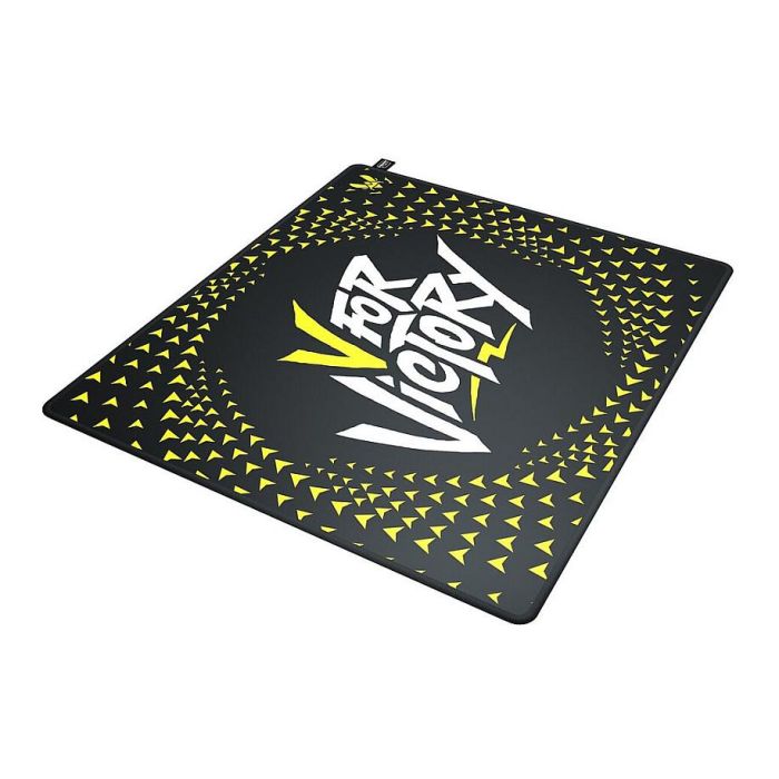 Cherry XTRFY GP5 Vitality Black Alfombrilla de Ratón para Gaming L Negro Blanco Amarillo Tela Caucho Bordes Rematados Base Antiderrapante Lavable 1