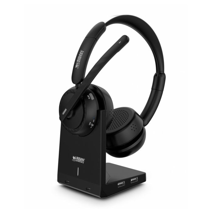 Auriculares Bluetooth con Micrófono Urban Factory HBV70UF Negro 1