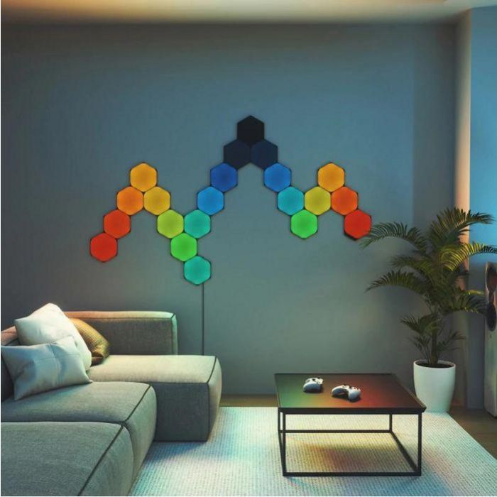 Nanoleaf Shapes Black Hexagons Expansion Pack 3PK 8 Nanoleaf Shapes Black Hexagons Expansion Pack 3PK 8