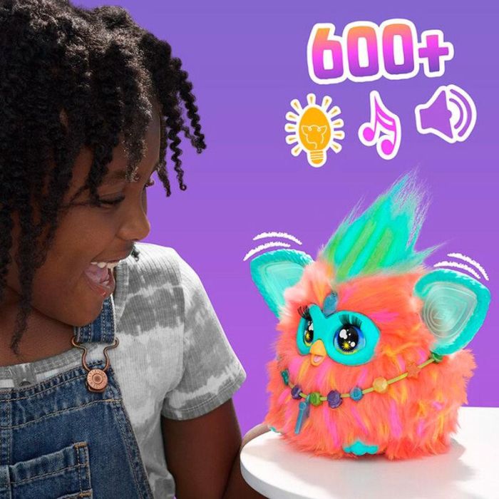 Hasbro Furby Naranja Coral - Juguete Interactivo con Reconocimiento de Voz, Modos de Juego y Lenguaje Humano 10
