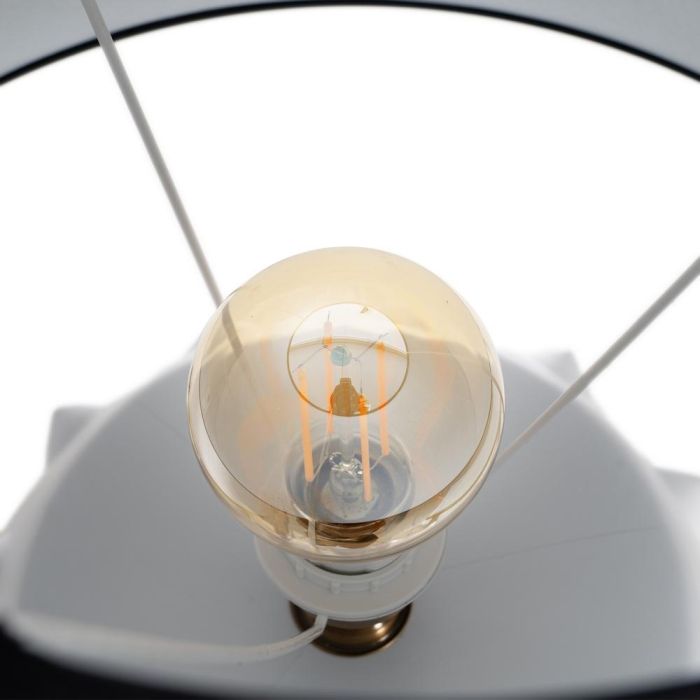 Lámpara Mesa Blanco-Negro Cerámica 50 X 50 X 73 cm