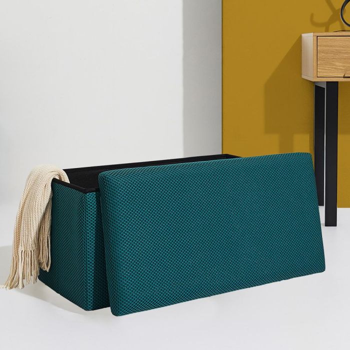 Banco-Puf Plegable Atom Azul Home Deco Factory 1 Banco-Puf Plegable Atom Azul Home Deco Factory 1