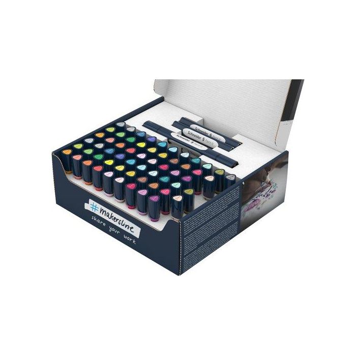 Rotulador Fibra Schneider Twinmarker Paint-It 040 Surt. Caja De 72 Piezas