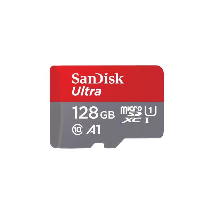 Tarjeta de Memoria SanDisk Ultra 128GB microSD XC con Adaptador/ Clase 10/ 140MBs